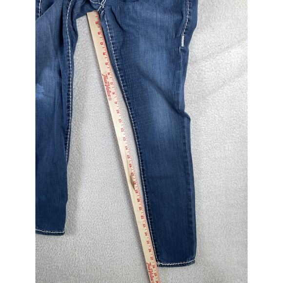 True Religion Jeans Womens 28 Jennie Curvy Low Rise Super Skinny READ/PUCKERING - Picture 5 of 16
